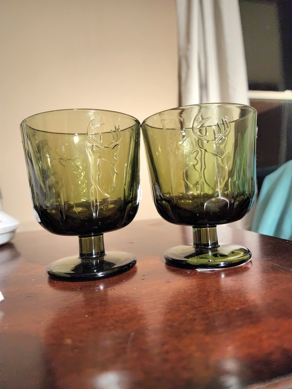 La Rochere Olive Green Glass Goblets - 2 ct
